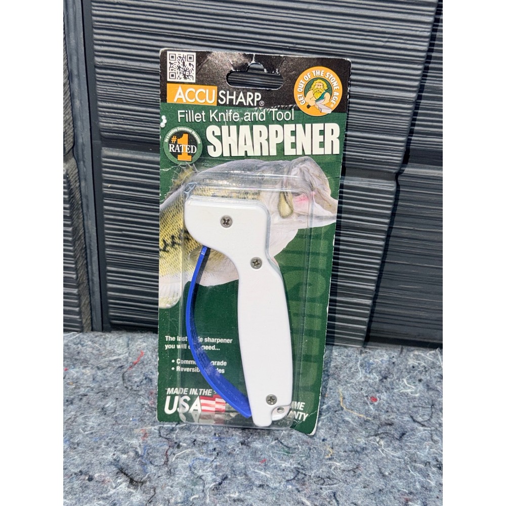 AccuSharp 001 White Fillet Knife and Tool Sharpener Tungsten Carbide Made in USA
